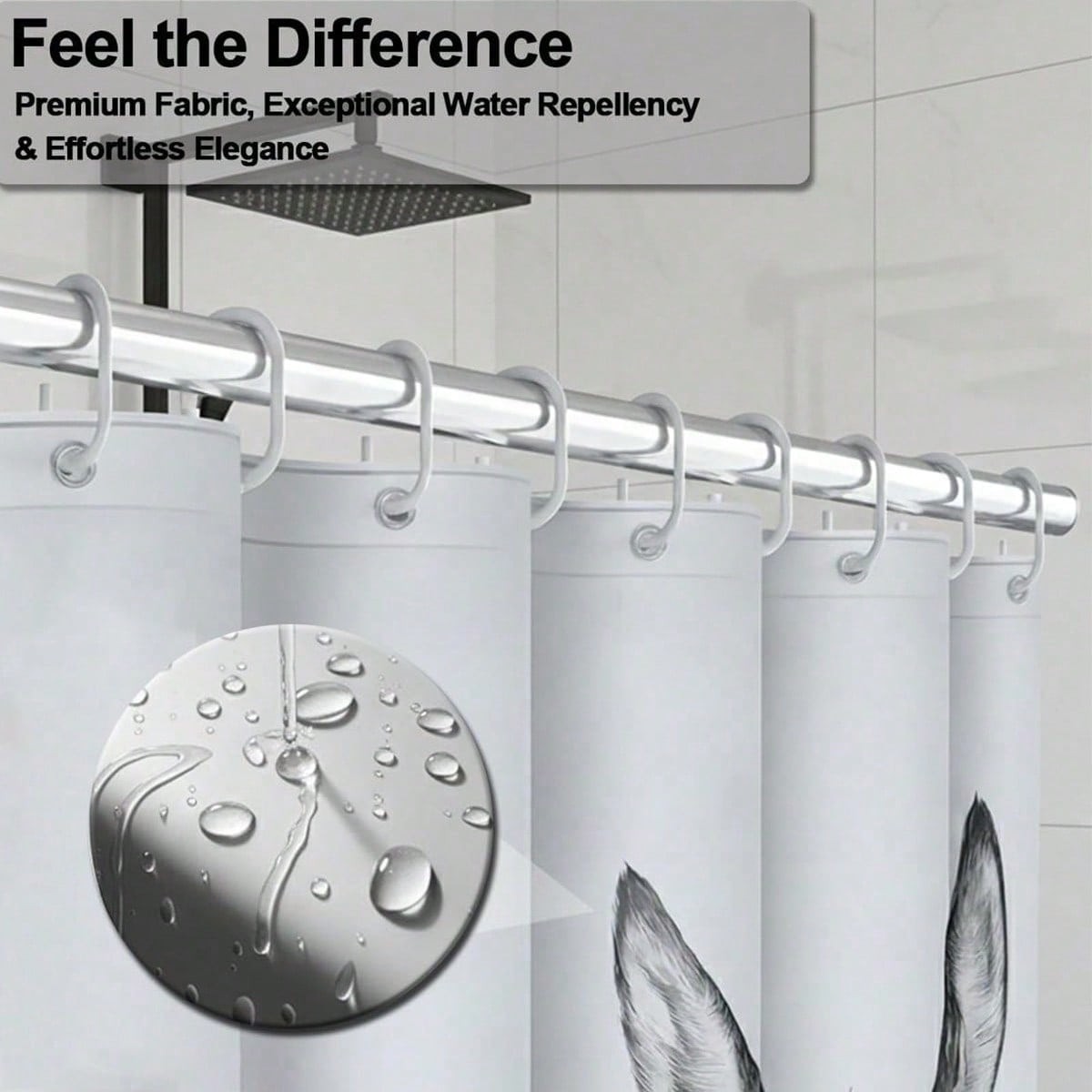 Funny Donkey Shower Curtain - 'are You Pooping?' Design, Humorous Bathroom Decor