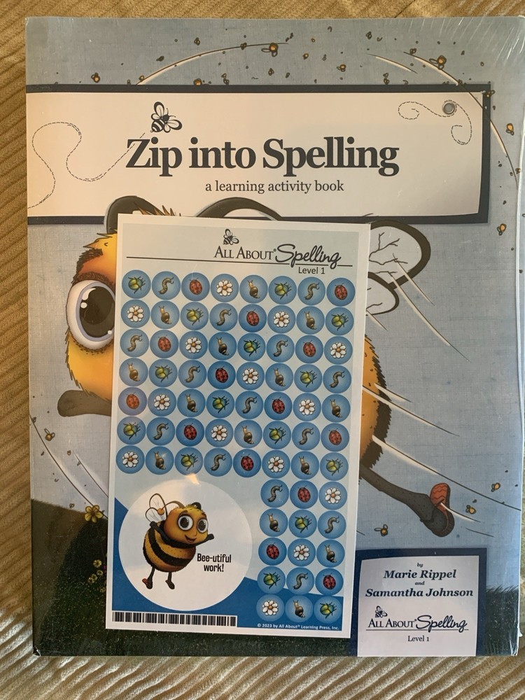 All About Learning Press Spelling Level 1 Student Packet & Zip Activity Book