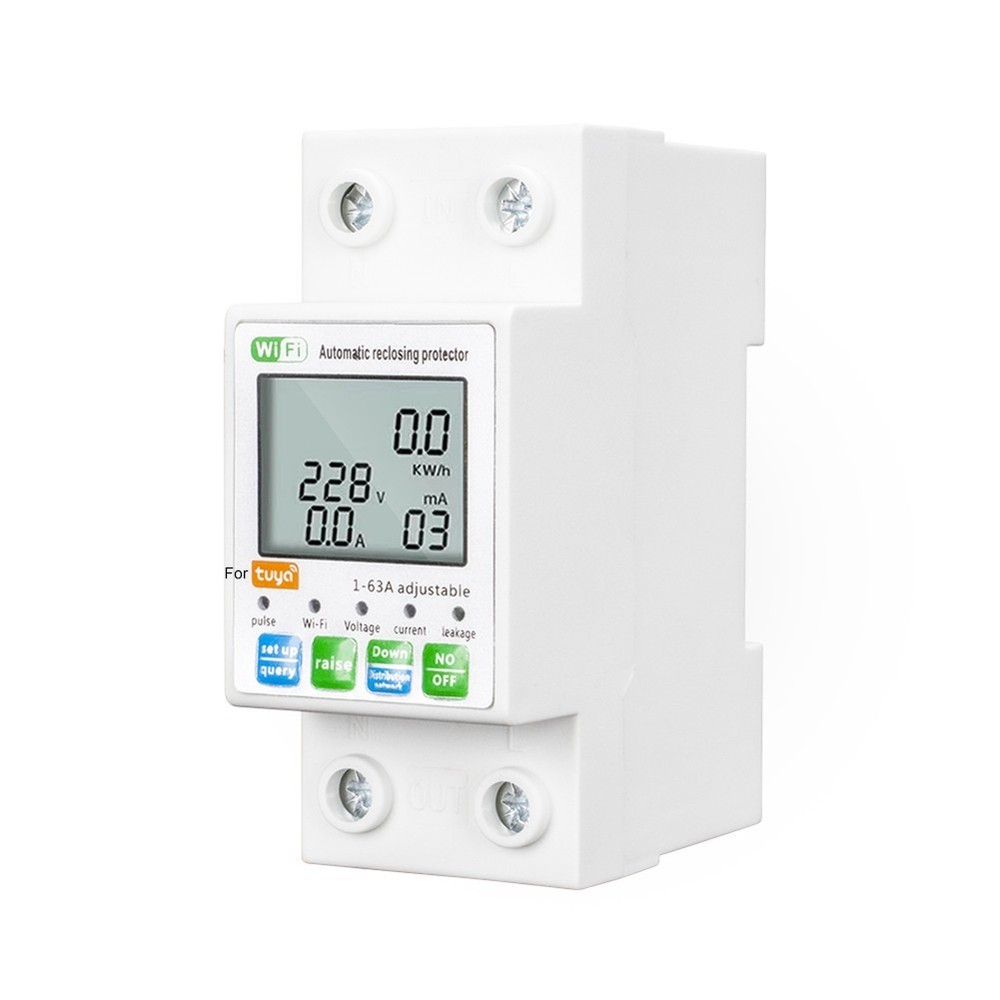 For Tuya Smart Reset Protector Switch Current Breaker Meter AC80-300V