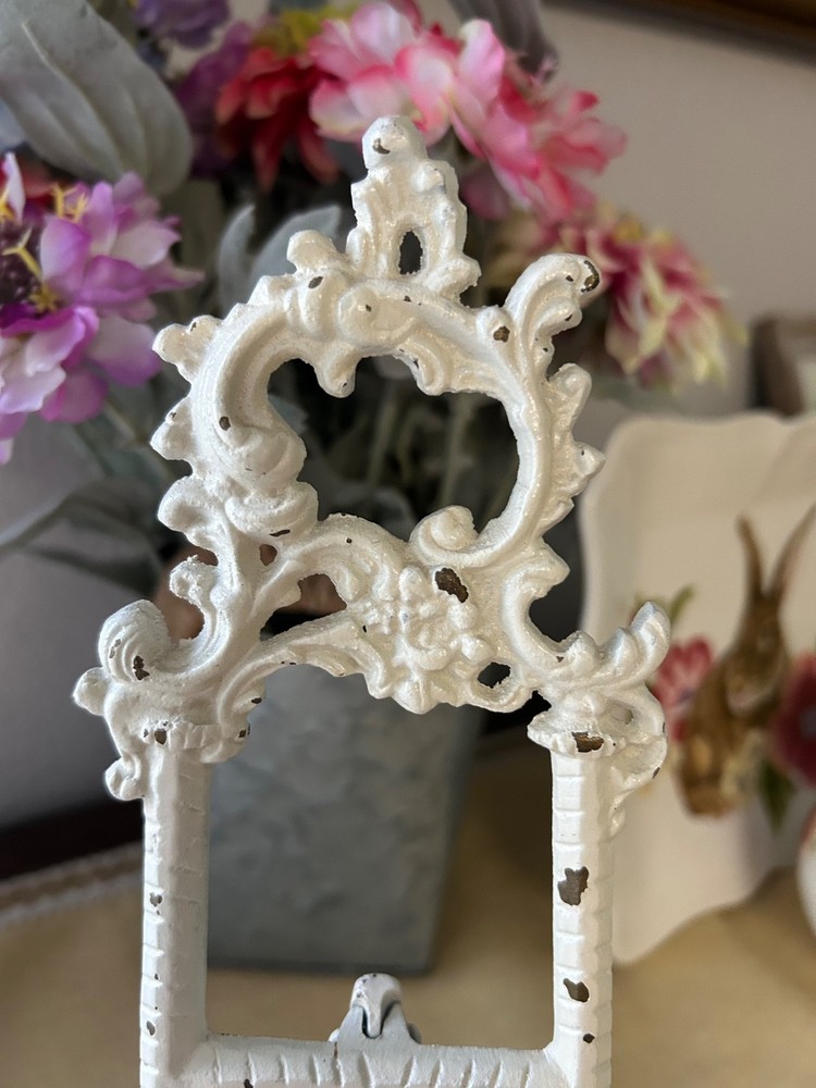 Shabby Chic White 11" Table Top Easel
