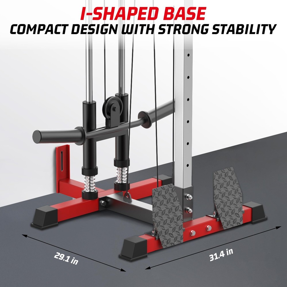 LAT Pulldown Machine, Wall Mount Cable Station Cable Cross Over Machine Training
