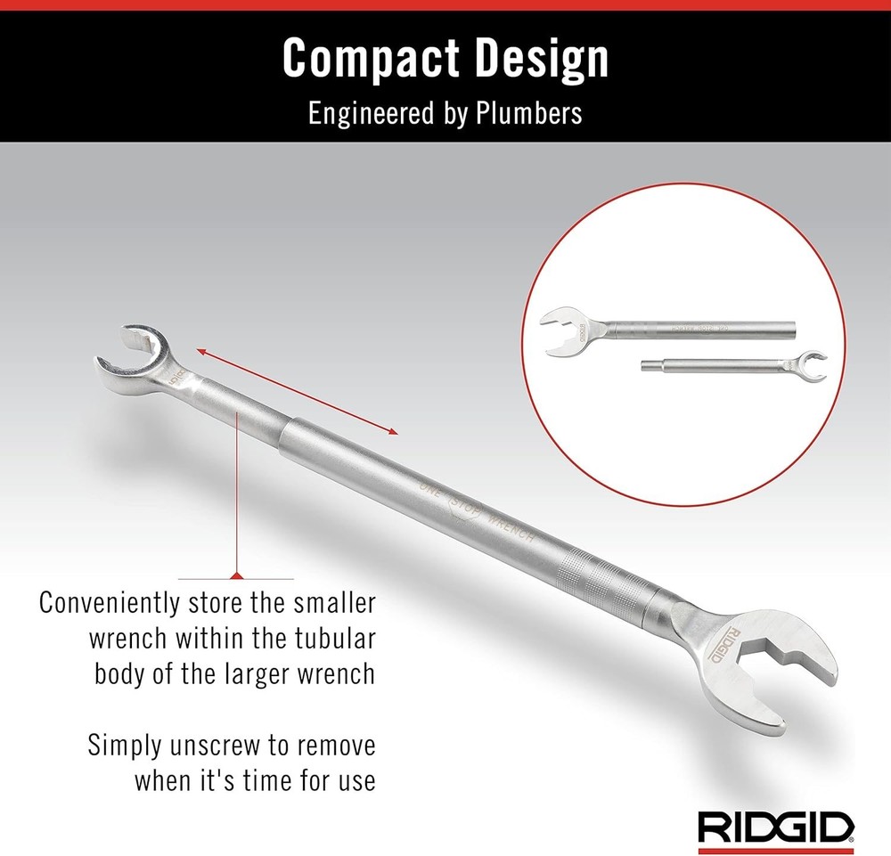Efficient 2-in-1 Wrench for Plumbing Tasks - 150 ft-lbs Torque Capability