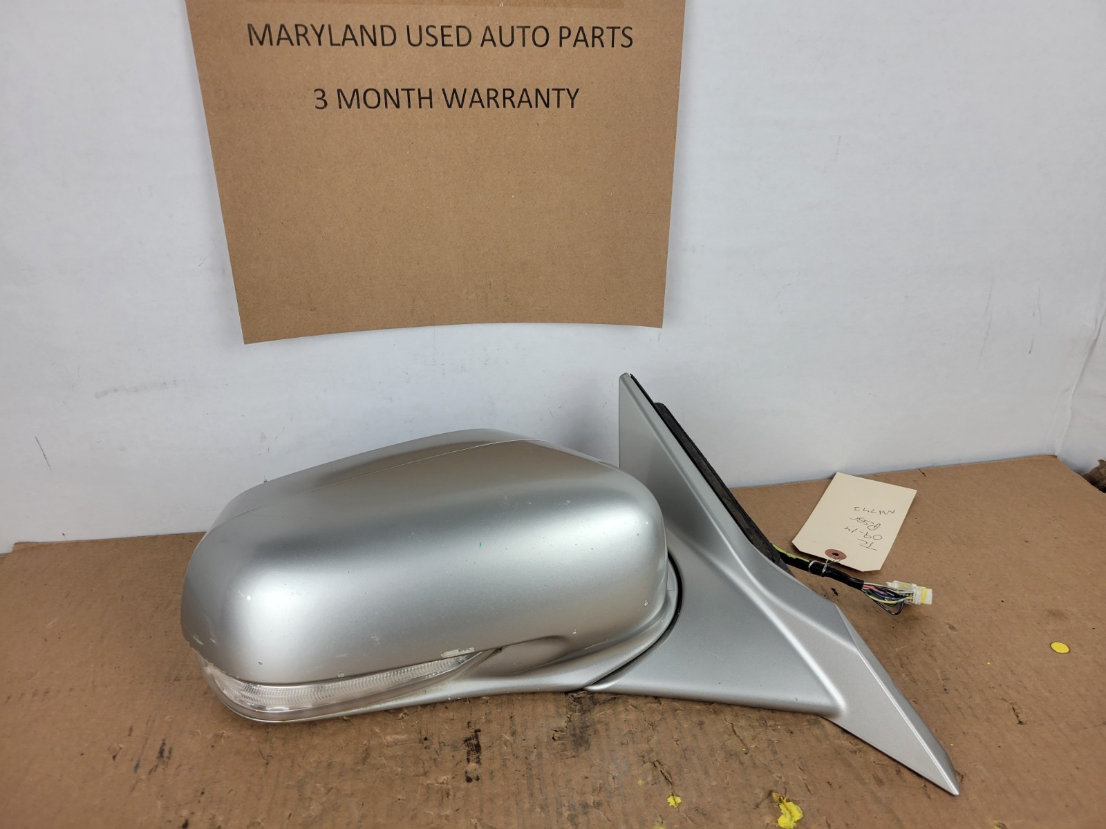 09 - 14 ACURA TL PASSENGER EXTERIOR DOOR MIRROR NH743M PALLADIUM METALLIC SILVER