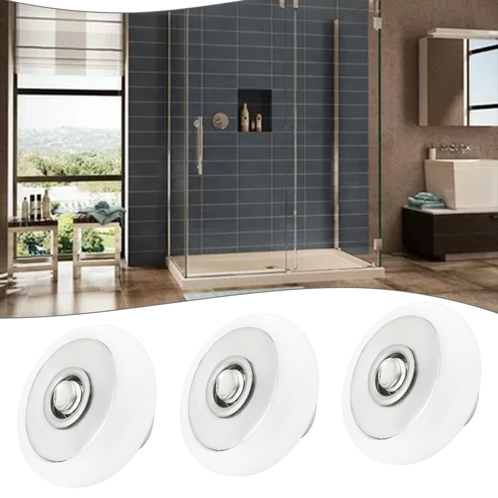 Micro Traders 8pcs Oval Edge Shower Door Rollers Sliding Wheels Sliding...
