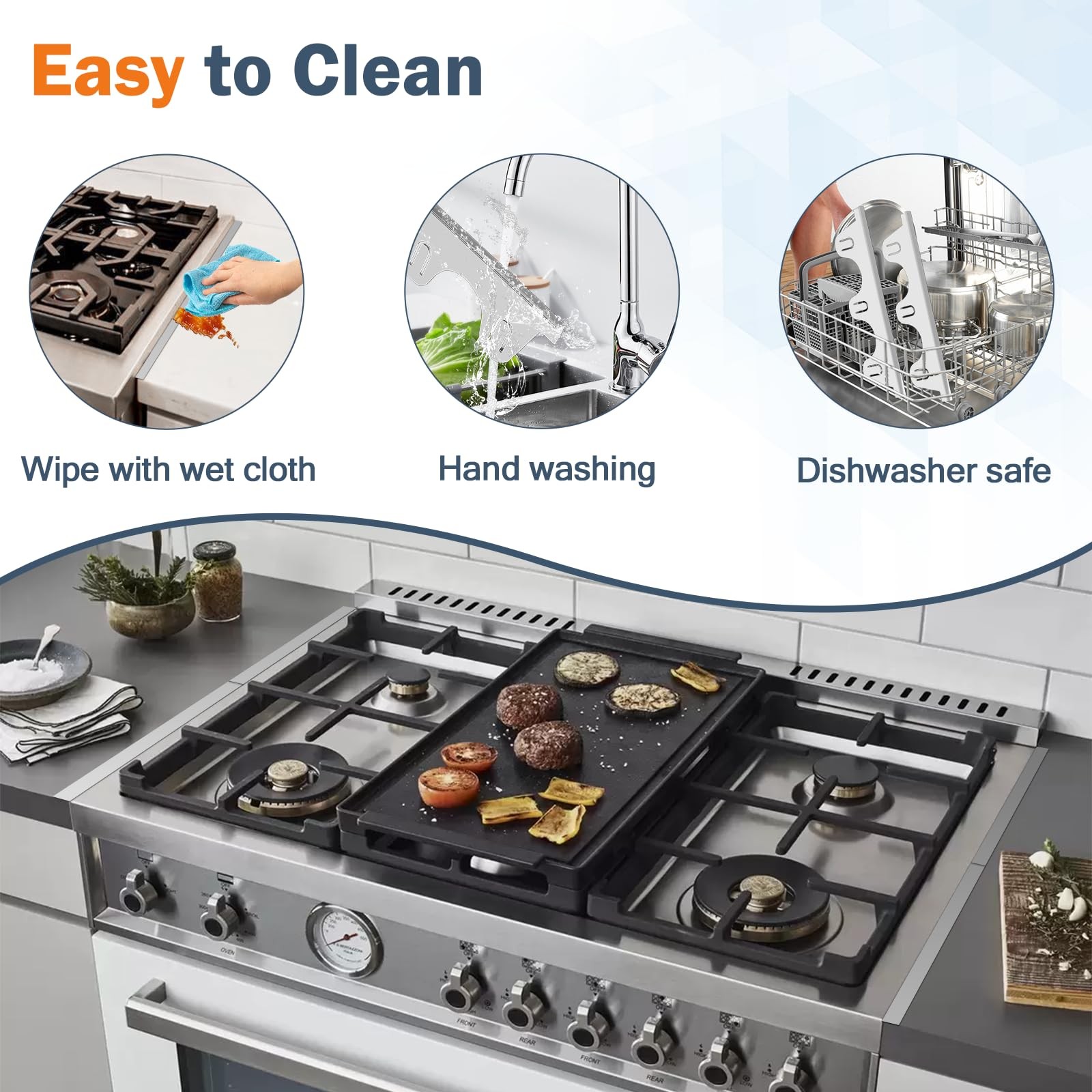 Stove Gap Covers Stainless Steel, 2Pack Retractable Stove Gap Filler (13.8"–2...