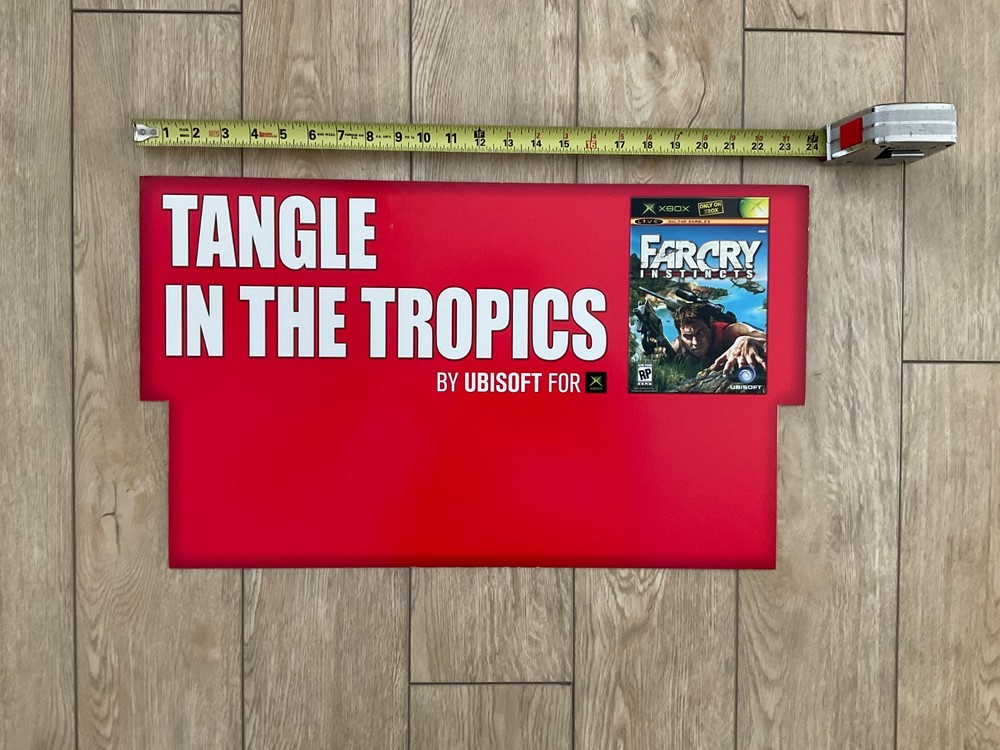 FAR CRY INSTINCTS / KINETIC Double Sided Video Game Store Display Header Sign