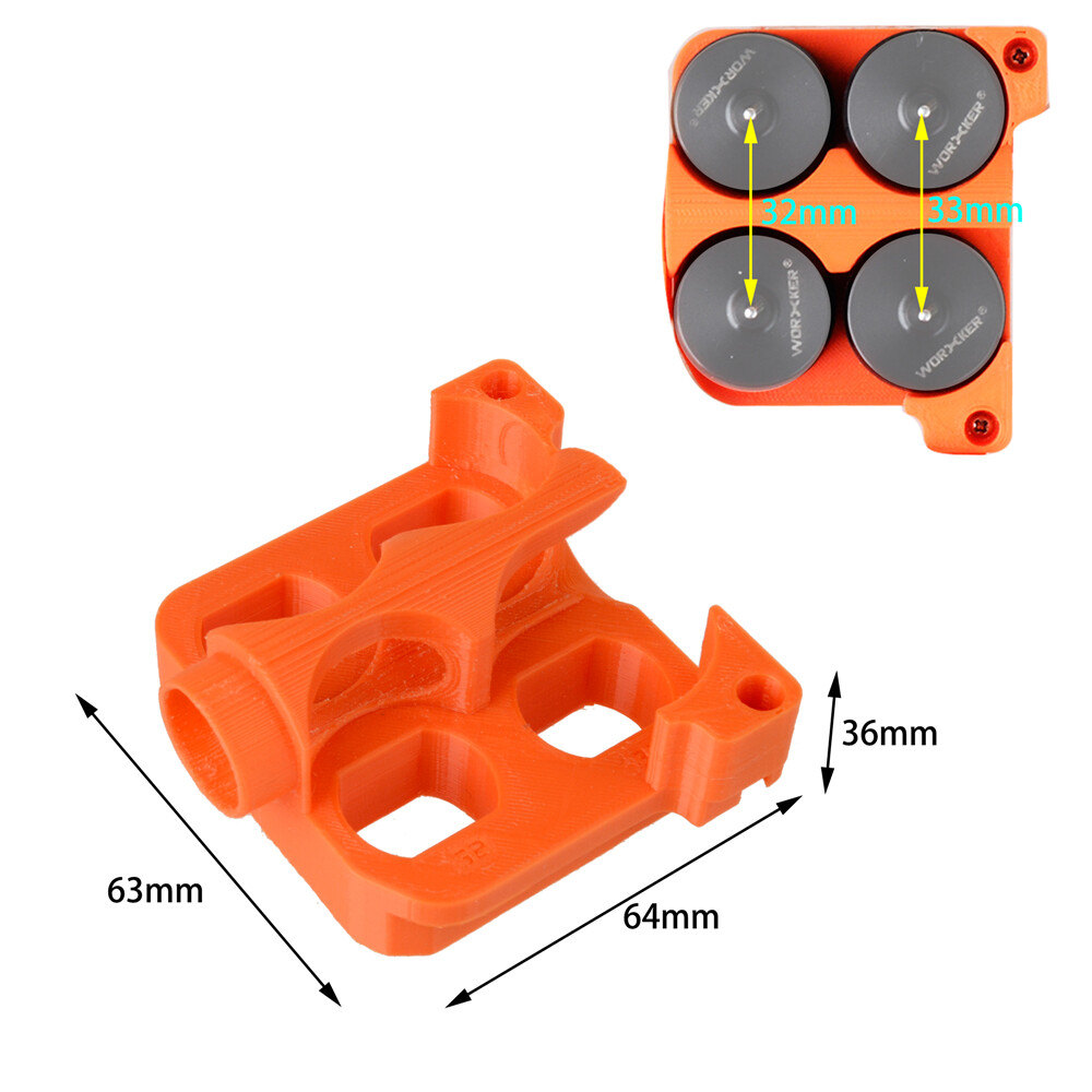 Workermod 4 Flywheels Cage Orange3D Print for Swordfish