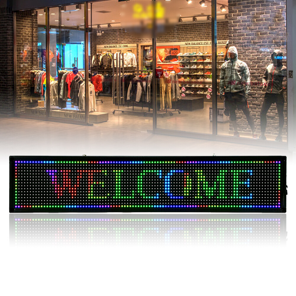 High Brightness Outdoor LED Sign Programmable Scrolling Message Display Board US