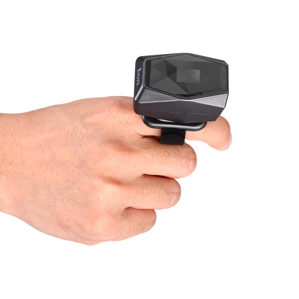 Eyoyo Mini 2D Barcode Scanner Wearable Ring Bluetooth Fnger Reader For iPhone PC