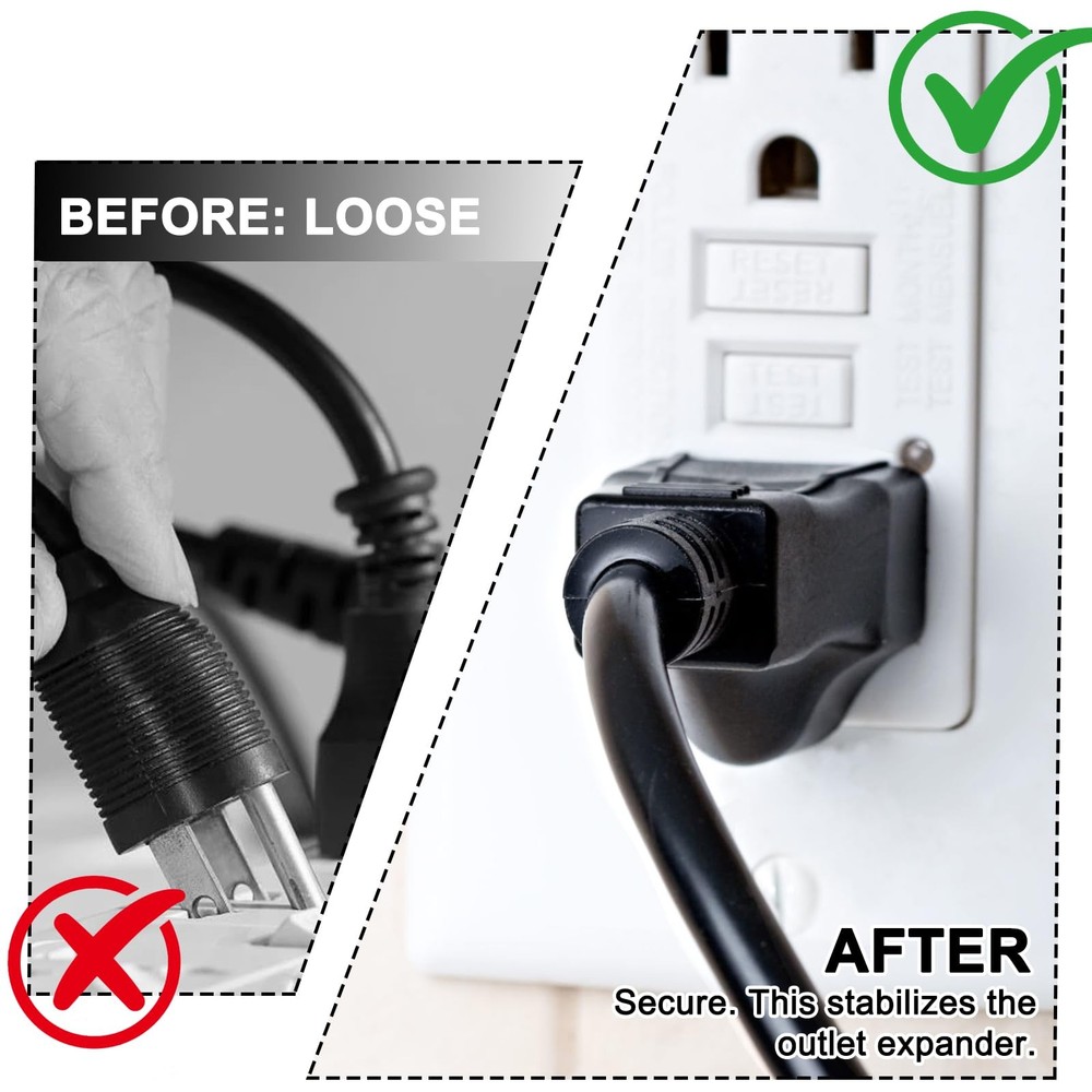 30 Pack Secure Plug Lock for Loose Outlets, Plastic Socket Tightener Insert -...