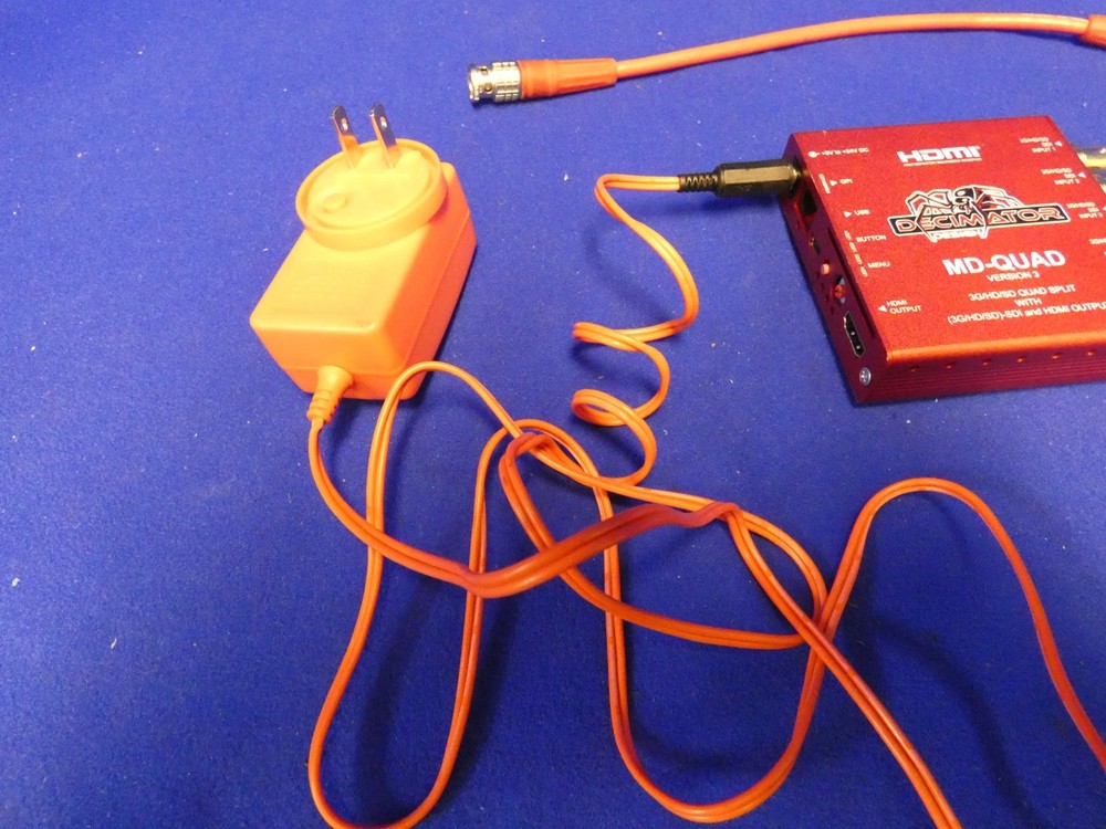 Decimator MD-QUAD Version 3 3G/HD/SD Quad Split Converter w/Power Pack 12V DC