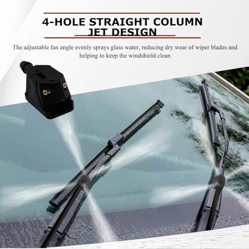 2 PCS Front Windshield Washer Nozzles Arm Mounted Spray Jets, Windshield