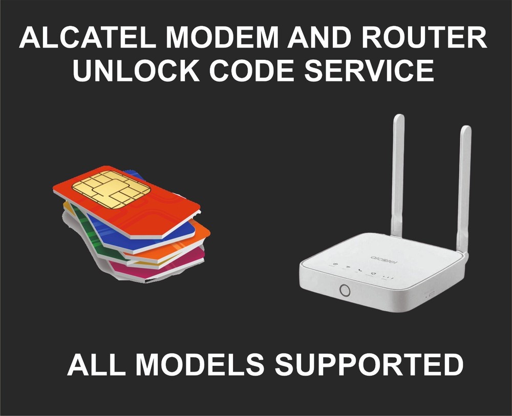 Alcatel Modem And Router Unlock Code, All Models, Worldwide