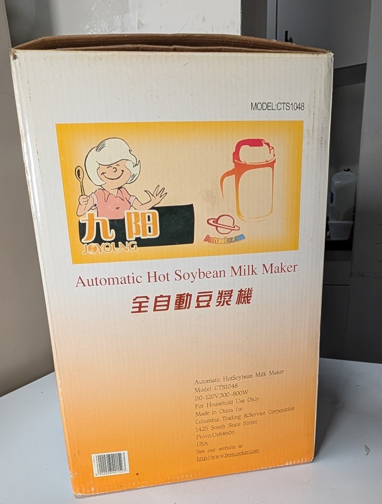 Joyoung CTS1048 Automatic Hot Soy Milk Maker NEW (Open Box)
