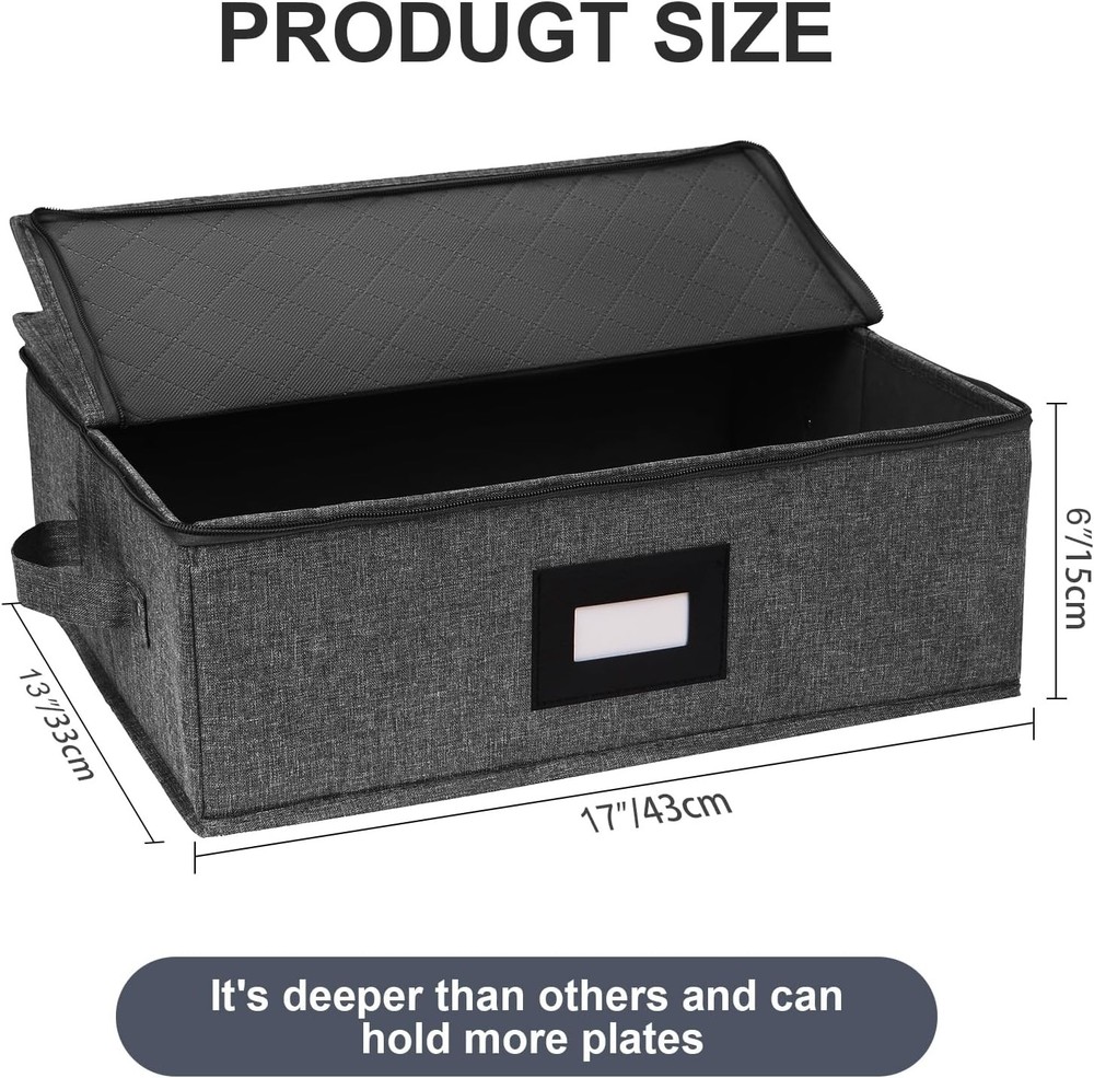 China Storage Containers 2 Pack, Platter Storage Containers 17" x 13" x 6"