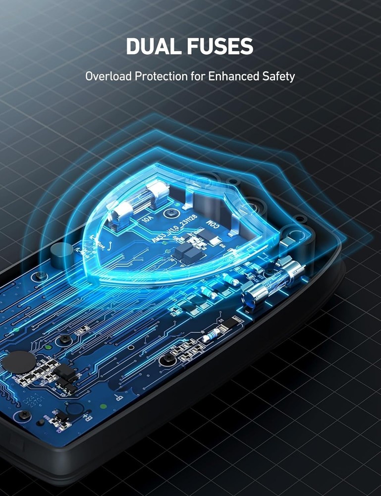 Advanced Digital Multimeter with Safety Features and Auto Shutoff Function