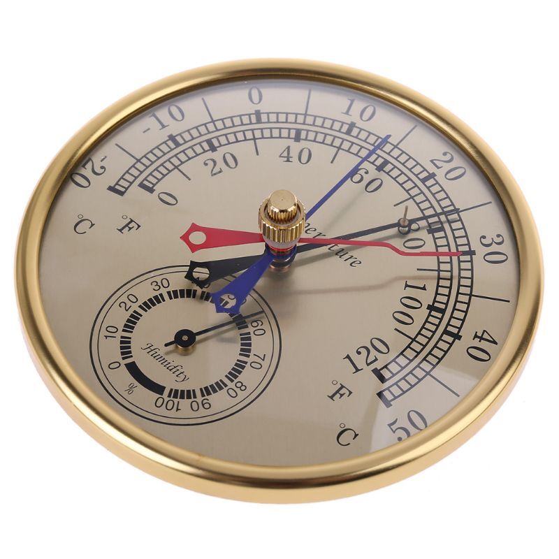 Wall Mount Hanging 5" Min Max Thermometer Hygrometer Analog Temperature Humidity