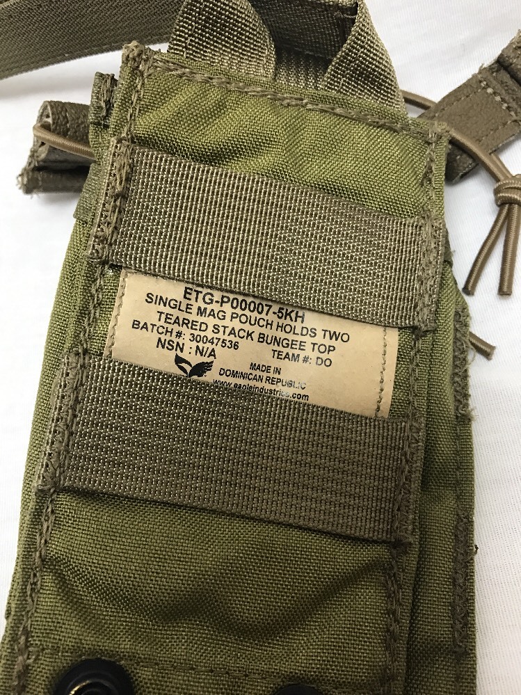 Eagle Industries Khaki Tiered Stack Bungee Top Single Double LE Duty