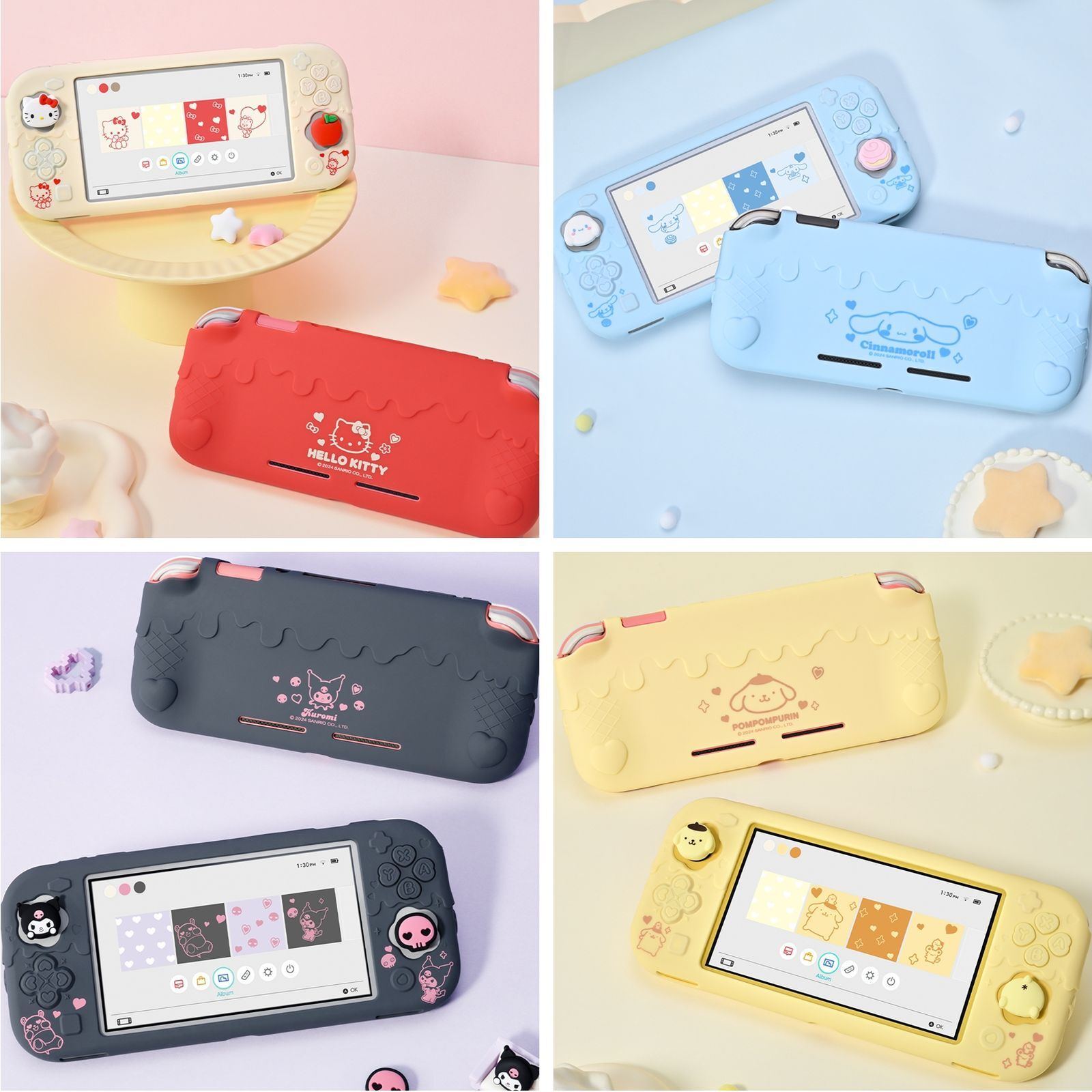 GeekShare X Sanrio Silicone Protective Case for Nintendo Switch LITE+Thumb Grips
