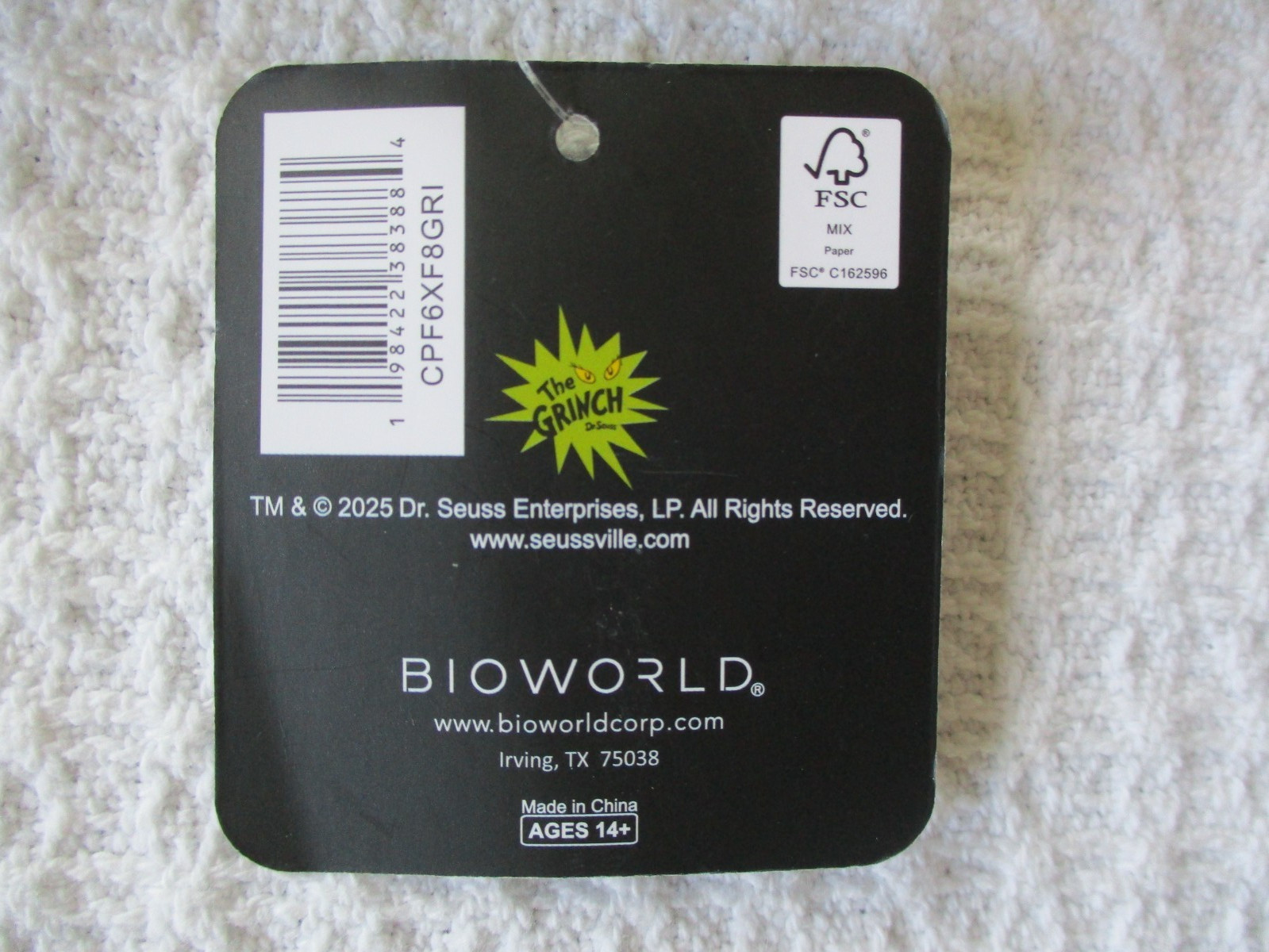 Dr. Seuss The Grinch Small Zip Coin Purse New 6.5" Bioworld