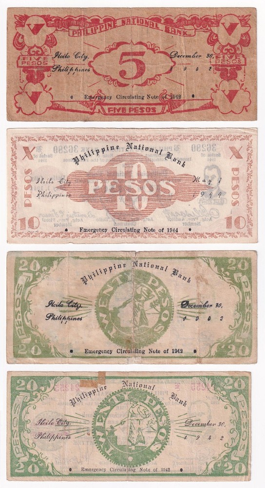 4 US Philippines WW2 Notes Pres. Quezon, Roosevelt & Gen. MacArthur USAFFE