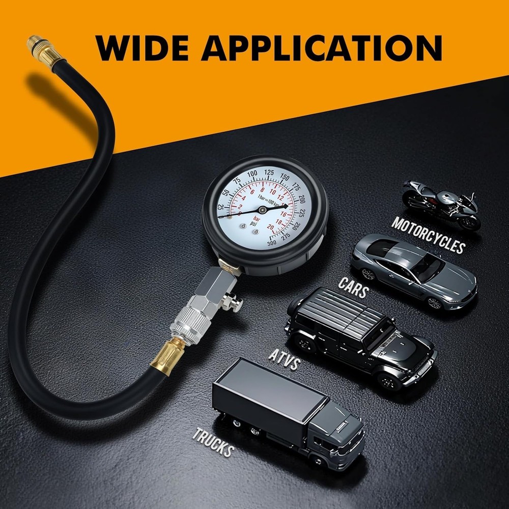 Ultimate 8-Piece Petrol Engine Compression Kit - Easy & Accurate Results