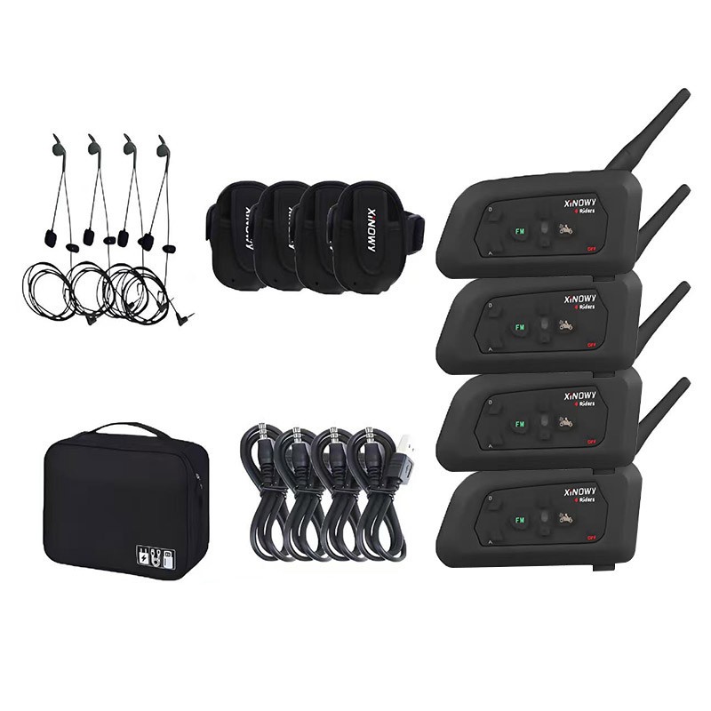 Football Soccer Coach Referee Bluetooth Intercom Headset Communication 4 Pack