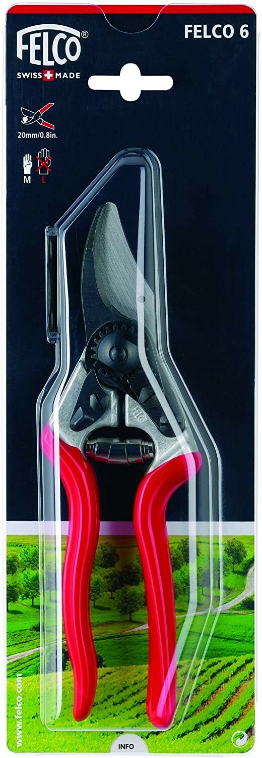 Felco 6 Pruner Swiss Made Pruning Shear Red Shears New F6