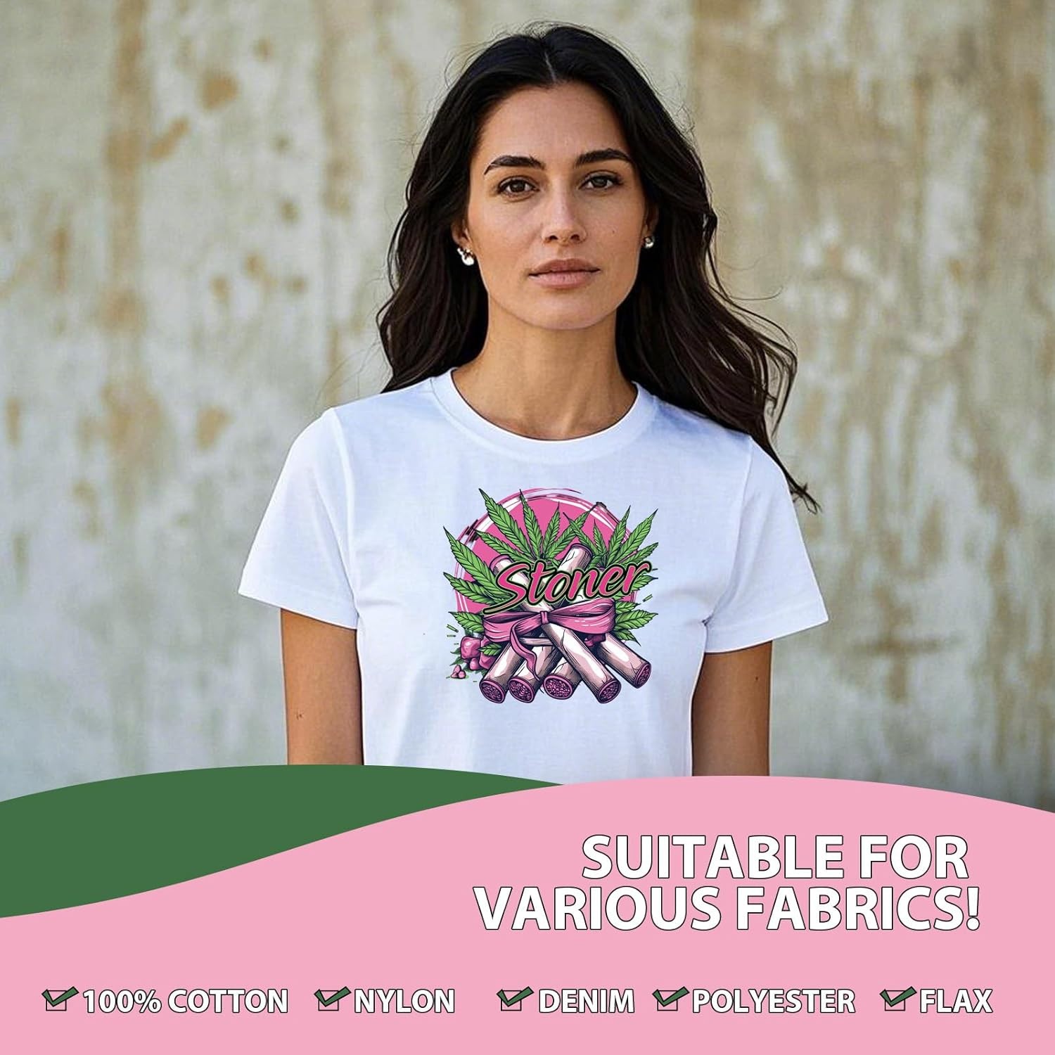 "DTF Transfers Ready to Press - 30Pcs Weeds Iron on Transfers for Tshirts, Pin..