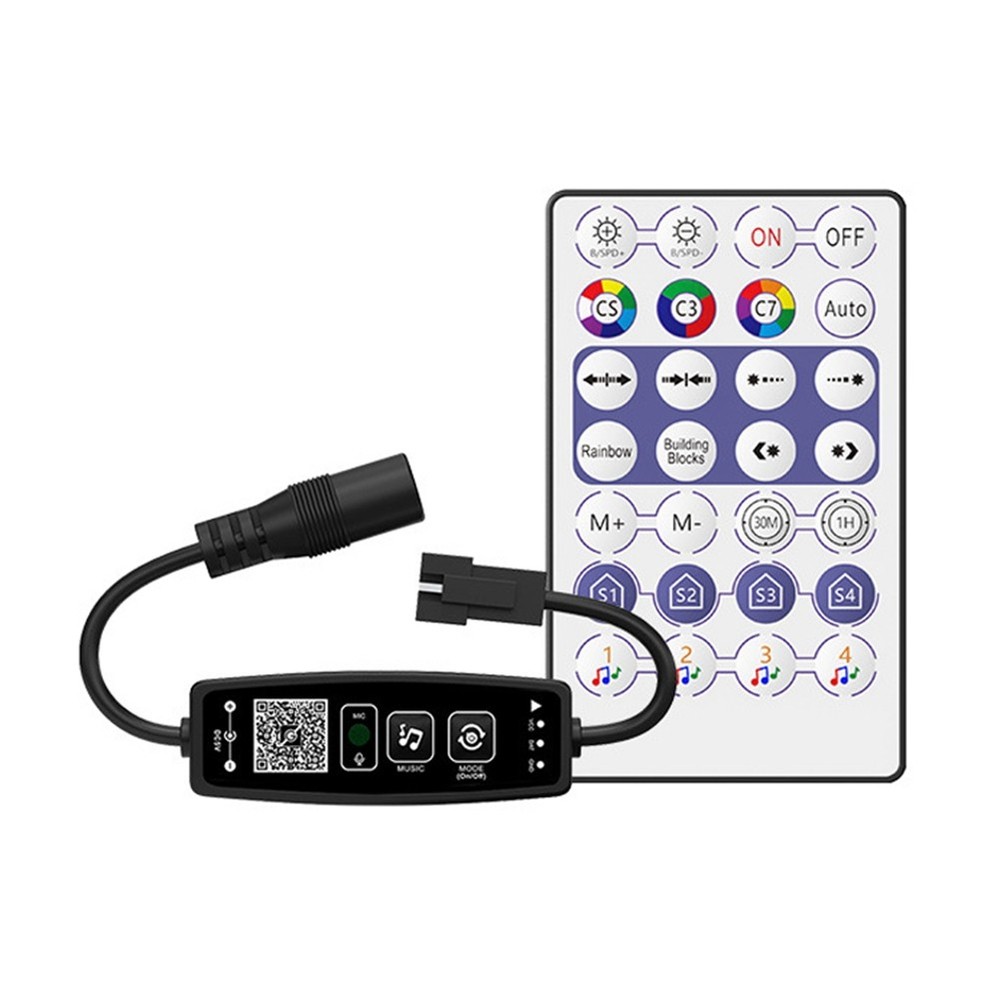 WS2811 WS2812B LED Controller Bluetooth Music 28Keys Remote Control for4350