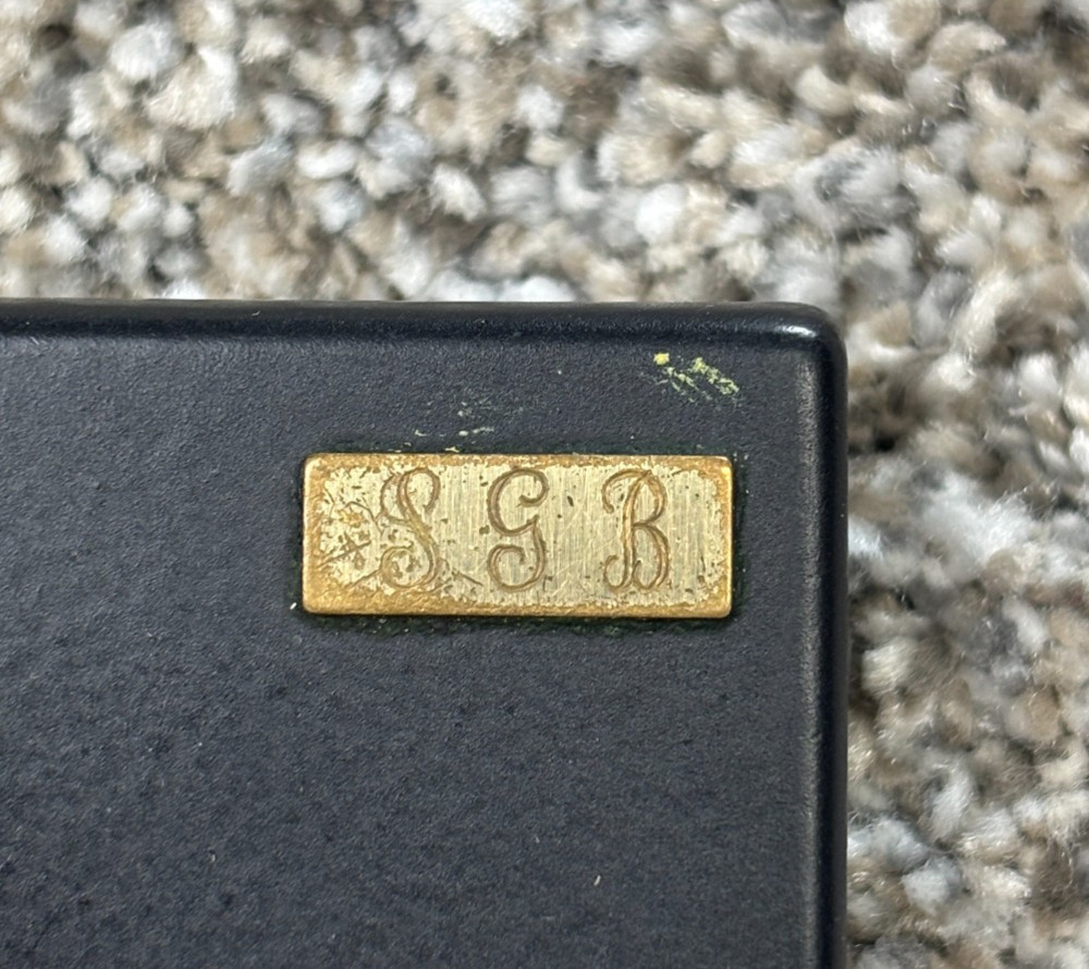 1996 Engraved Zippo Lighter Black and Gold Initials JGB