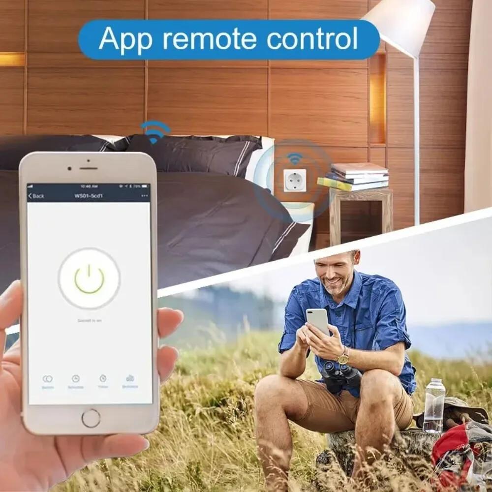 Smart Plug WiFi Socket EU 16A Timing Function Tuya SmartLife APP Alexa Google