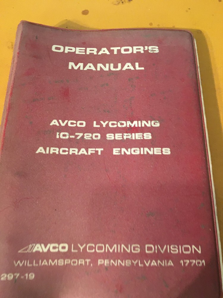 Lycoming IO-720 Operator's Manual