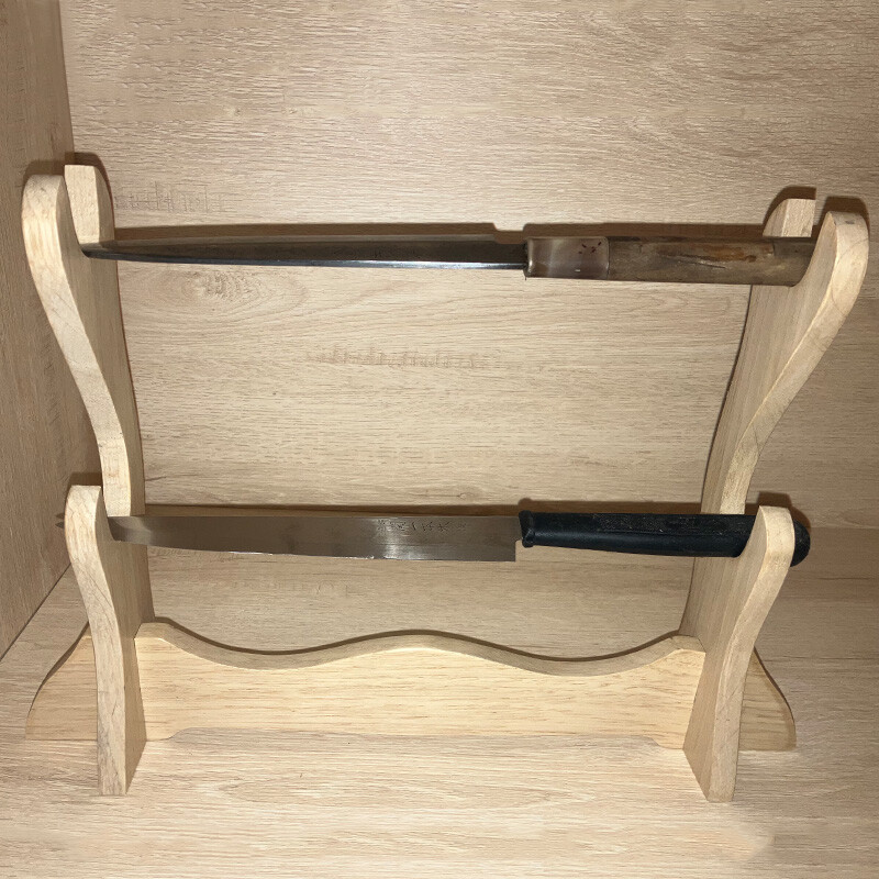 1pc Solid Wood Samurai Sword Katana Display Holder Stand Table Decorative