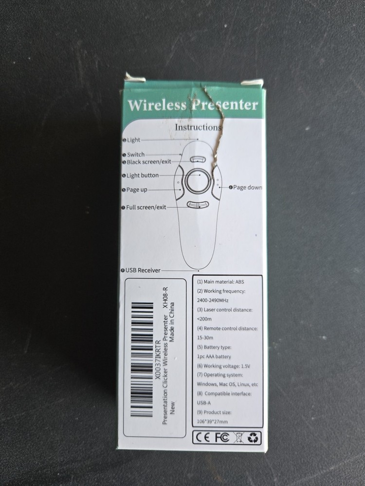 Wireless Presentation Clicker for PowerPoint Presentations, USB Dongle Presenter