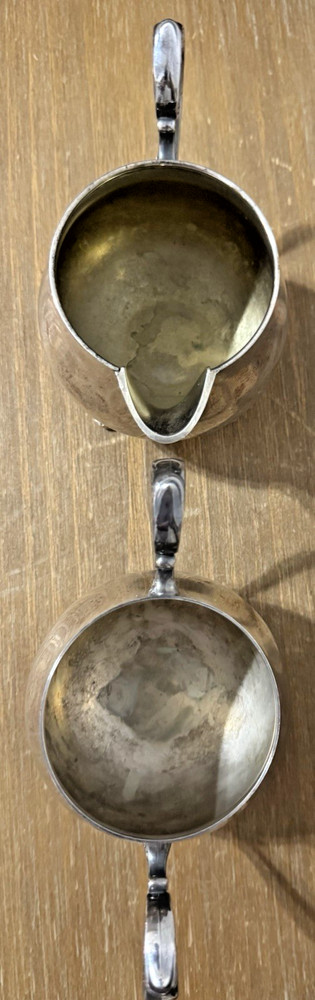 Vintage ONEIDA Silverplate 3 Piece Tea Serving Set Teapot Cream & Sugar