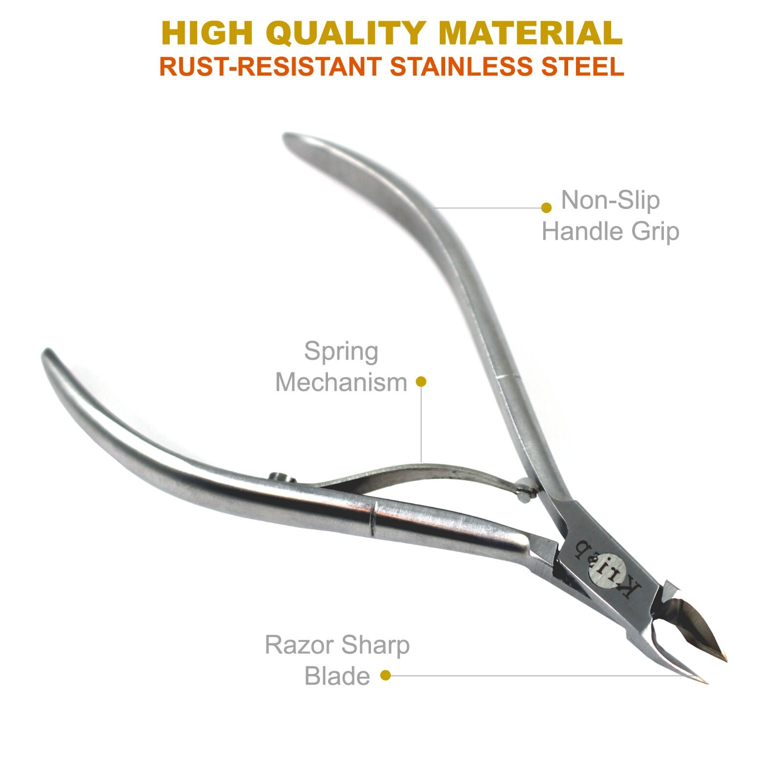 CUTICLE NIPPER PUSHER INGROWN TOENAIL LIFTER PEDICURE NAIL CARE TOOLS (5 PC)