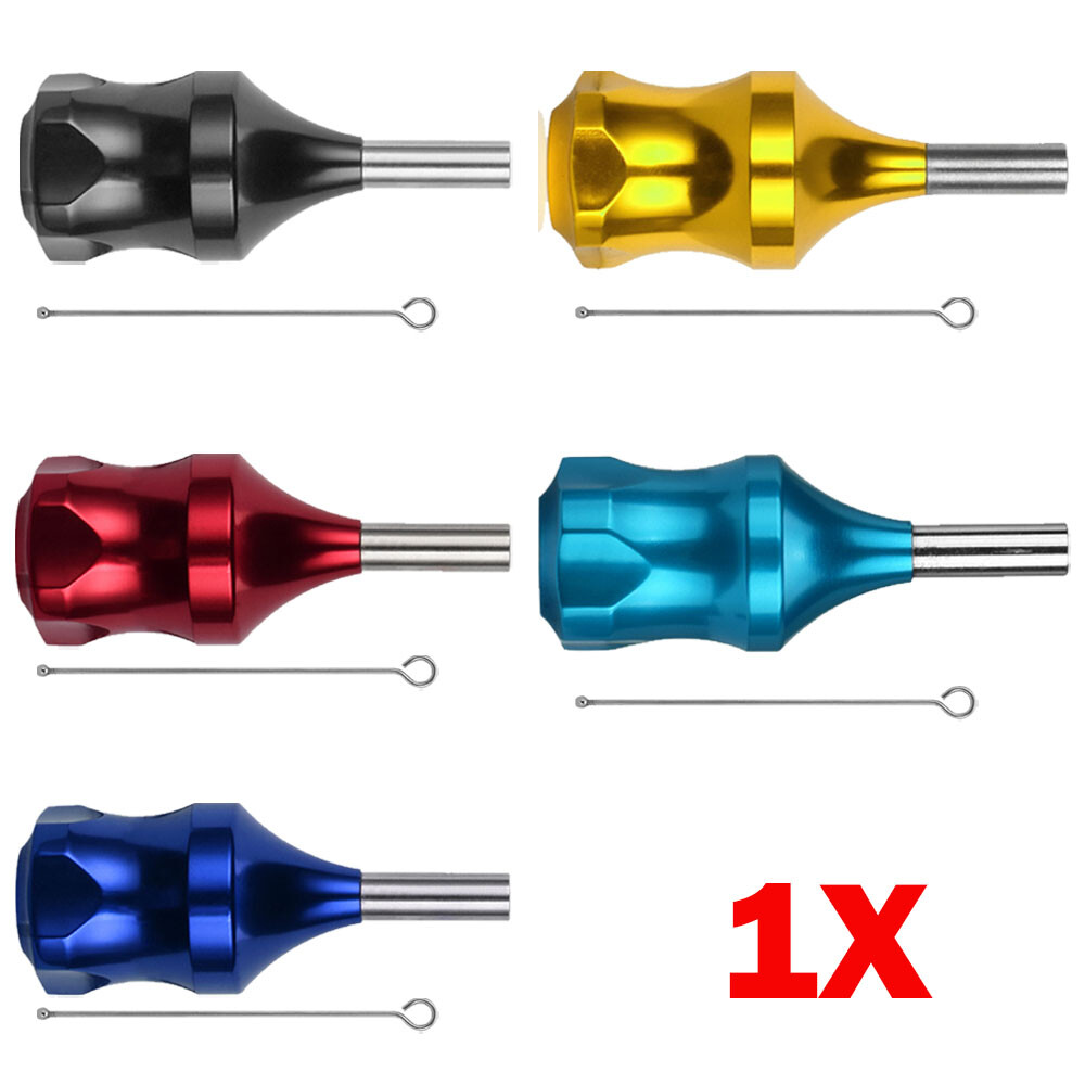 1X Black/Red/Blue/Gold 30mm Tattoo Zinc Alloy Cartridge Grip & Needle Plunger US