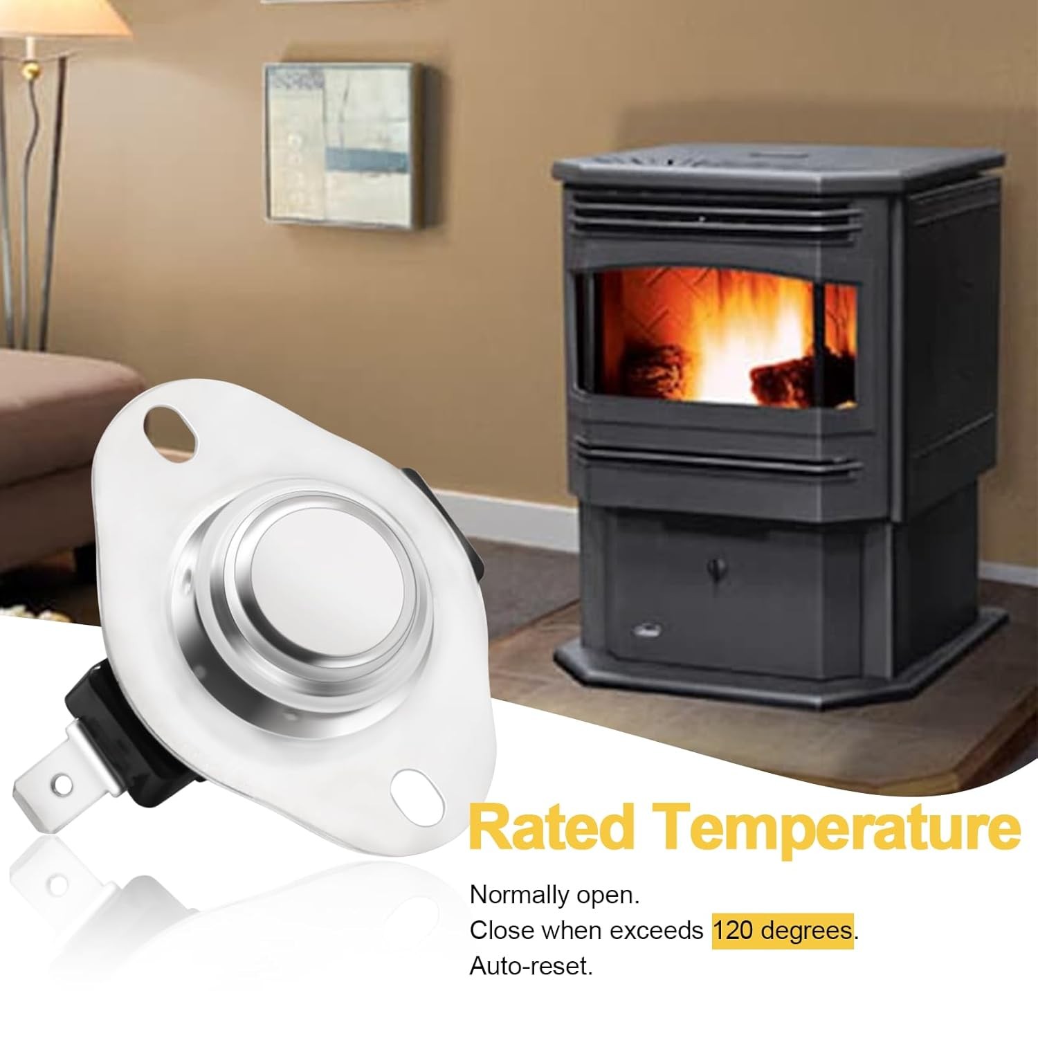 80314 Low Temp Limit Switch for US Stove Hotblast 1300, 1357M, 1400, 1500, 1537M