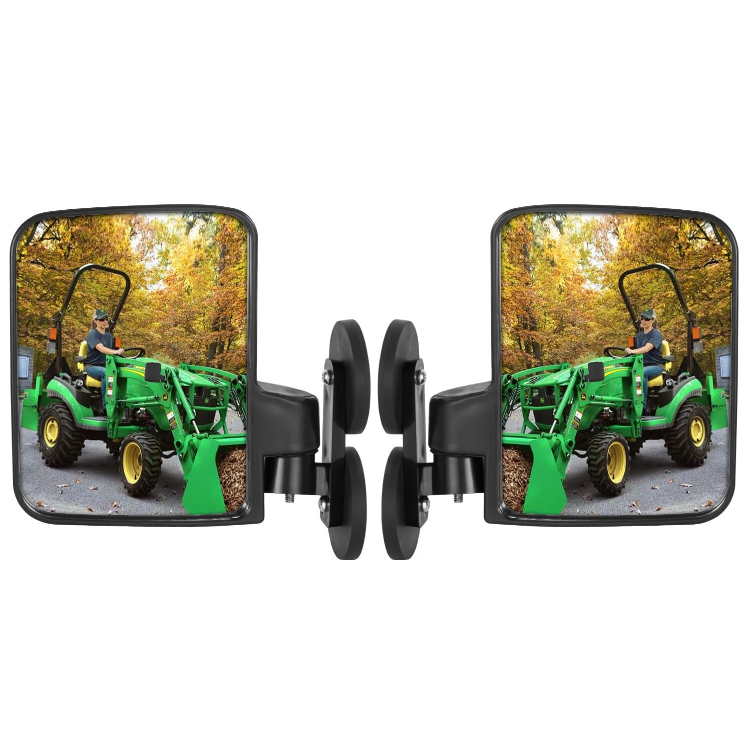 Omgro Universal Tractor Mirrors, Strong 2.6in - Super Magnet, BLACK
