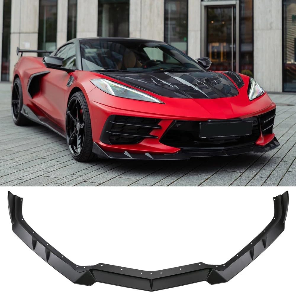 Front Bumper Lip Splitter Spoiler Compatible with 2020-2025 Chevy Corvette C8