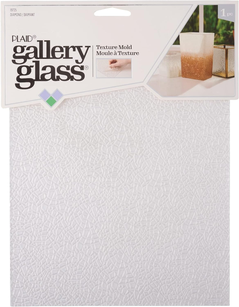 Plaid Gallery Glass Diamond Texture Mold ~ Approx. 8" x 8" Texture Effects Panel
