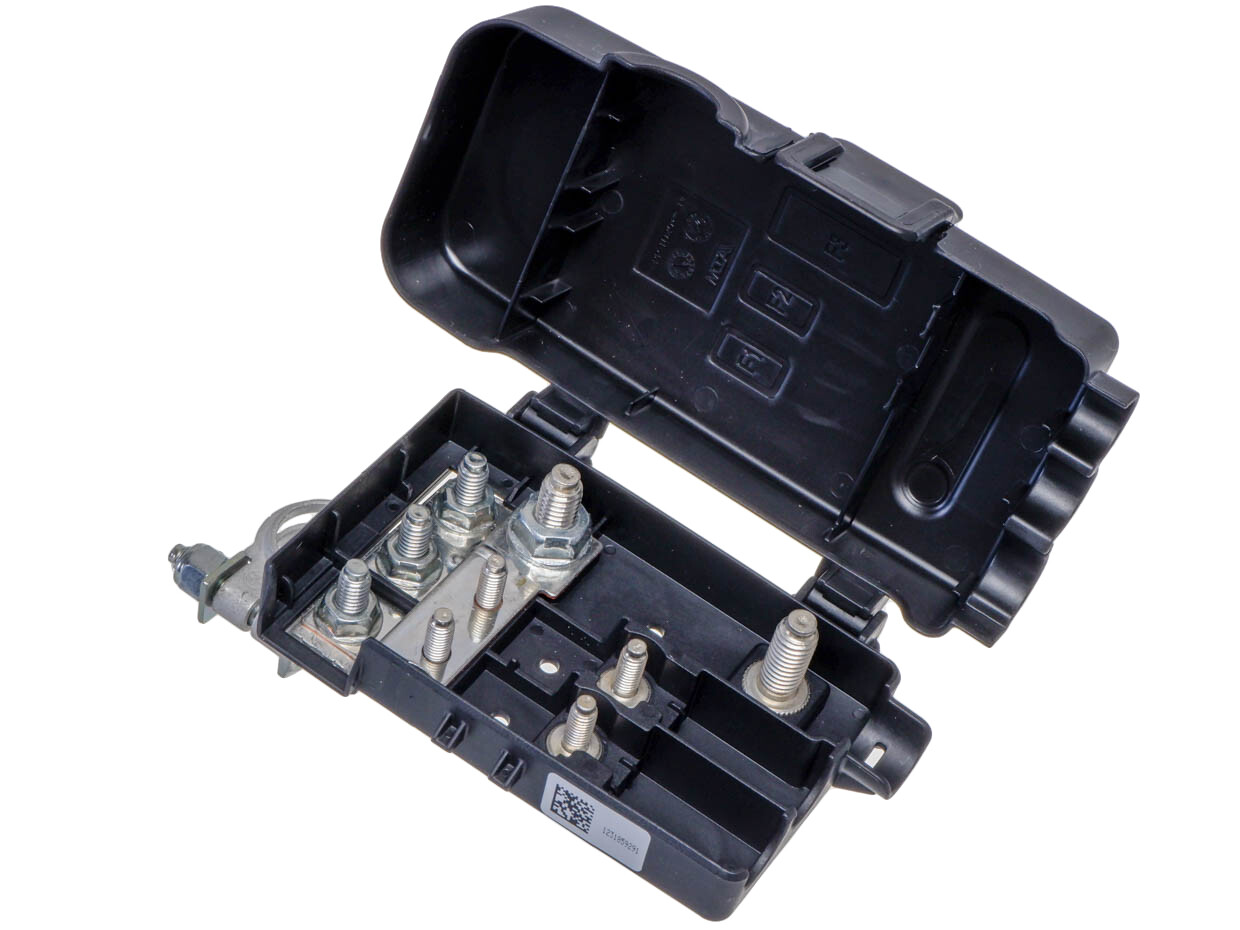 Universal On-Battery Terminal Power Distribution Fuse Box - 12v 24v Marine