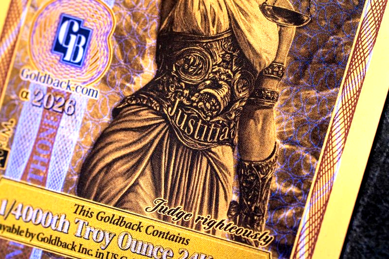 1/4 IDAHO ALPHA GOLDBACK AURUM 24K GOLD NOTE 1/2000 OZ .999 GOLD BU PRE SALE 🔥