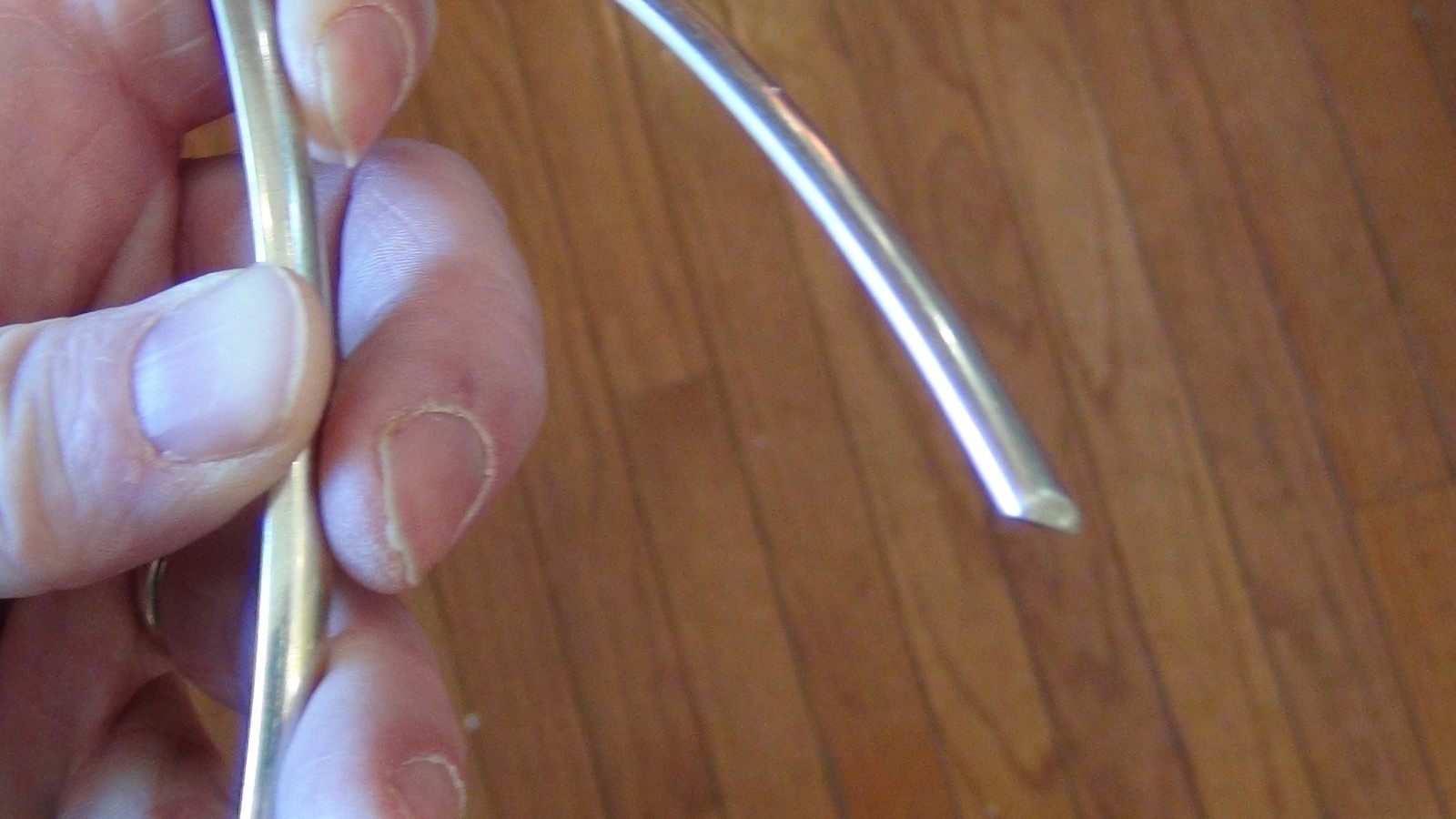 half round sterling wire by the inch ( 2 gauge ) 6.5 x 3.2 mm ring or bracelet