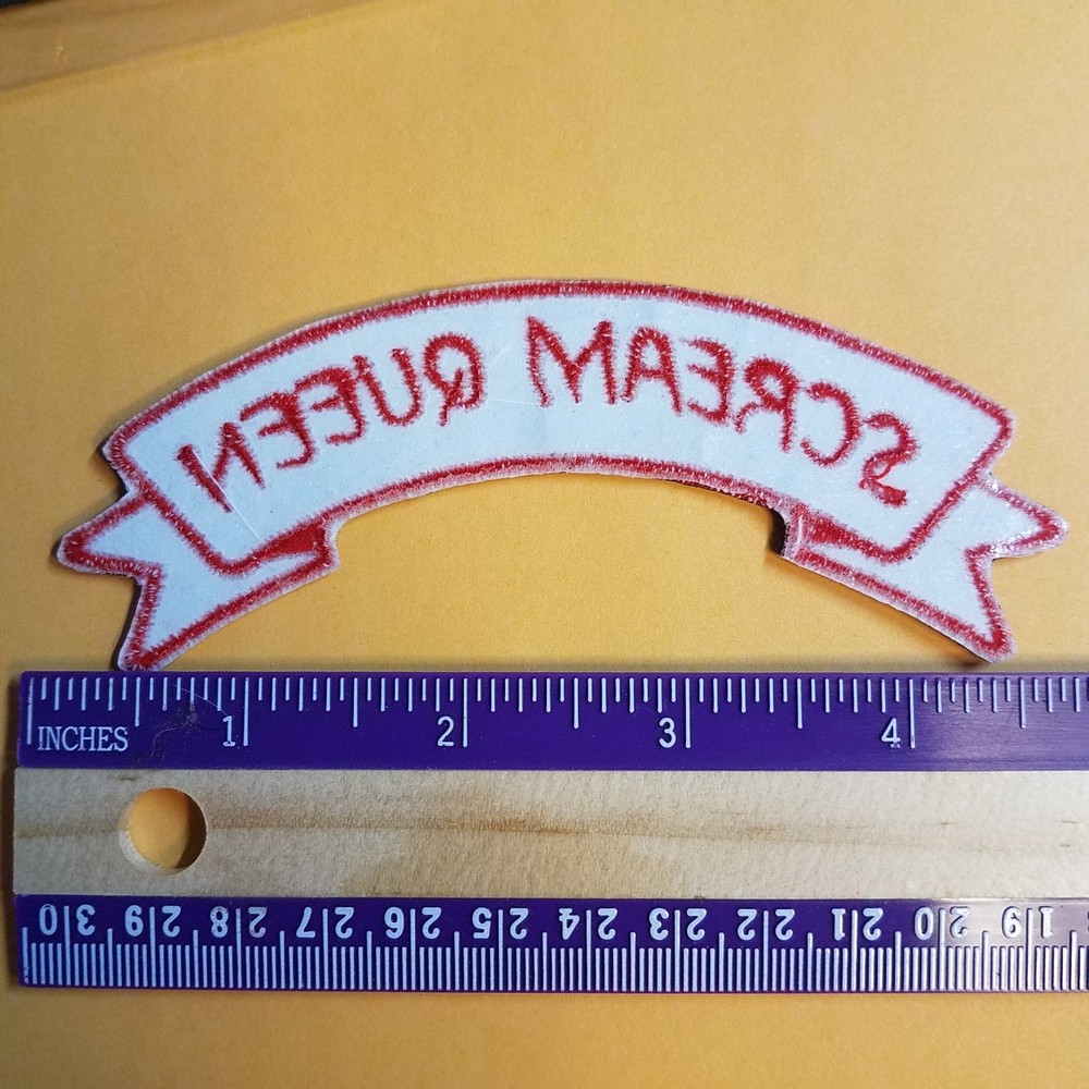 Scream Queen Horror Patch 4 1/2 inches Wide