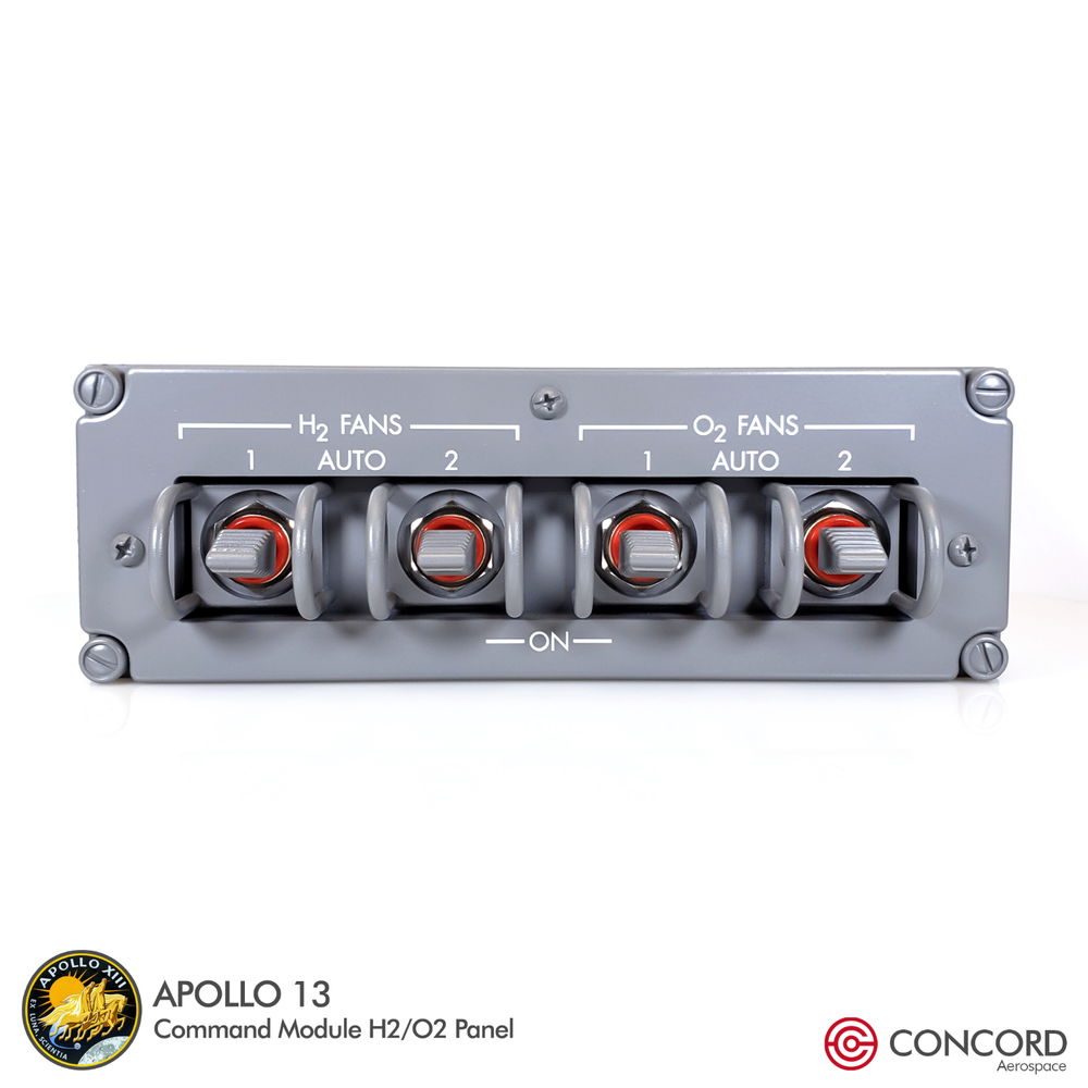 APOLLO 13 COMMAND MODULE QUAD SWITCH PANEL - H2-O2 FAN SWITCHES