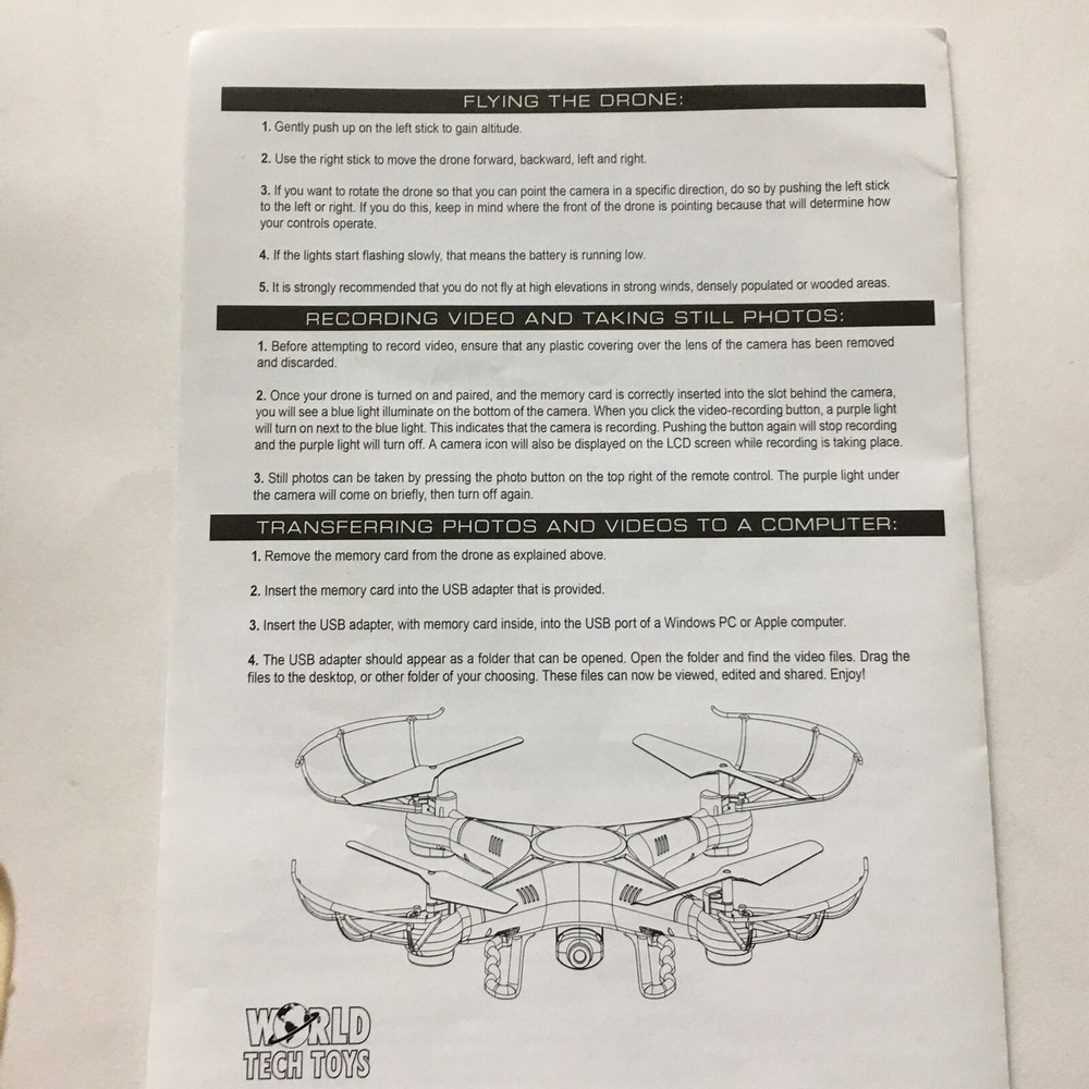 Striker-X HD Camera Camo Drone World Tech Elite - Pls Read Description -