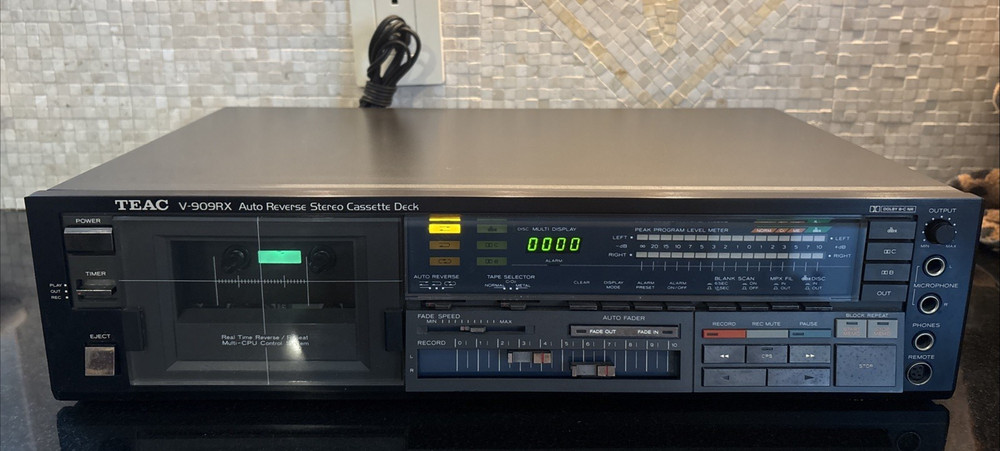 TEAC V-909RX Auto Reverse Stereo Audio Cassette Deck