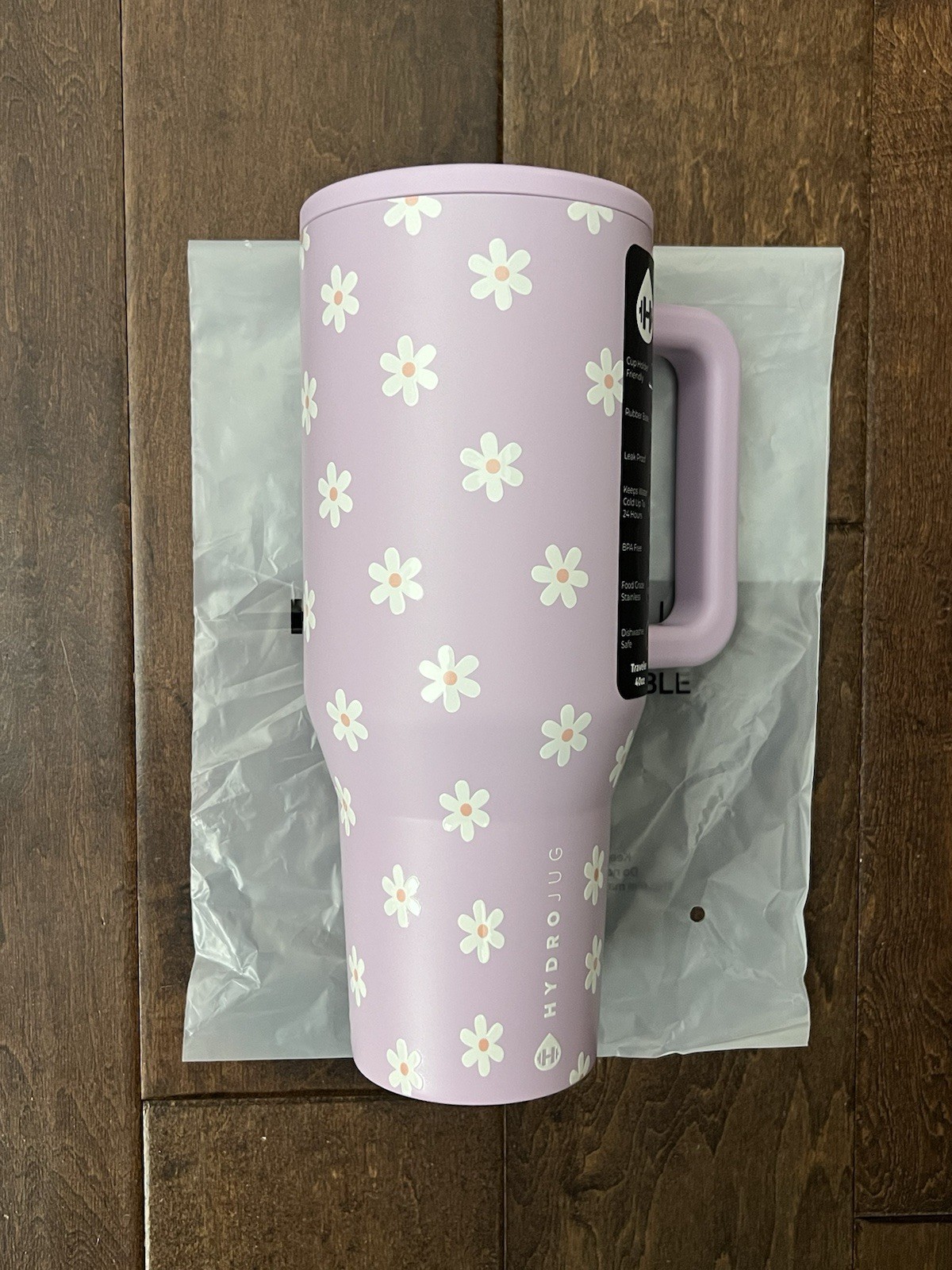 Hydrojug Jane Collection 2026 Purple Flower Design Traveler 40oz Cup New IN HAND